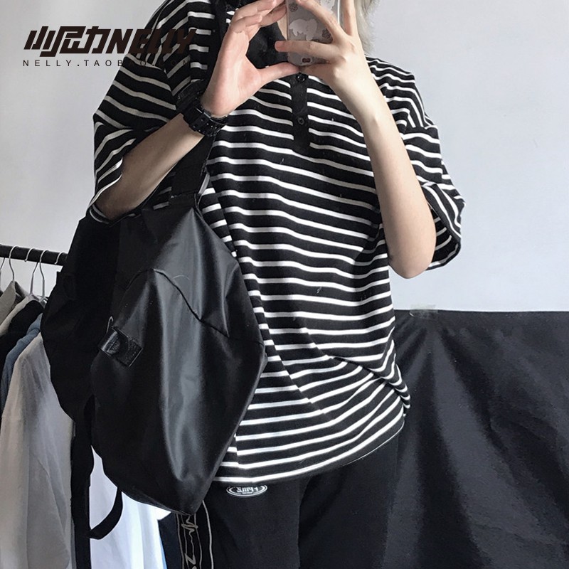 Áo polo freesize kẻ unisex basic chất cotton