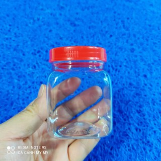 Hộp Nhựa Hũ Nhựa nắp đỏ đựng Cám và Gia Vị