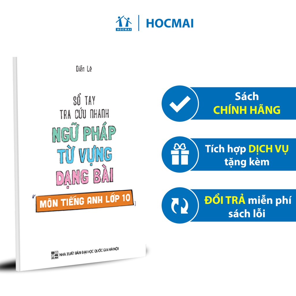 Sách Sổ tay tra cứu nhanh ngữ pháp từ vựng dạng bài môn Tiếng Anh lớp 10