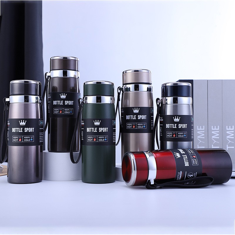 Bình giữ nhiệt cao cấp có nắp lọc trà,Bình giữ nhiệt hiển thị nhiệt độ lõi inox 304 4 lớp không gỉ 800 và 1000ml-BGN02