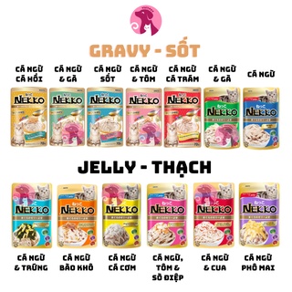 [Siêu Sale] COMBO 3 gói Pate cho mèo NEKKO (NK Thái Lan) (Mix vị Gravy, Jelly, Creamy)