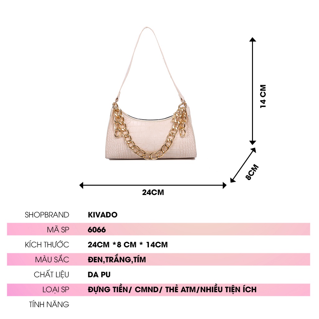 Túi kẹp nách đeo vai thời trang Hàn Quốc giá rẻ cao cấp  6066