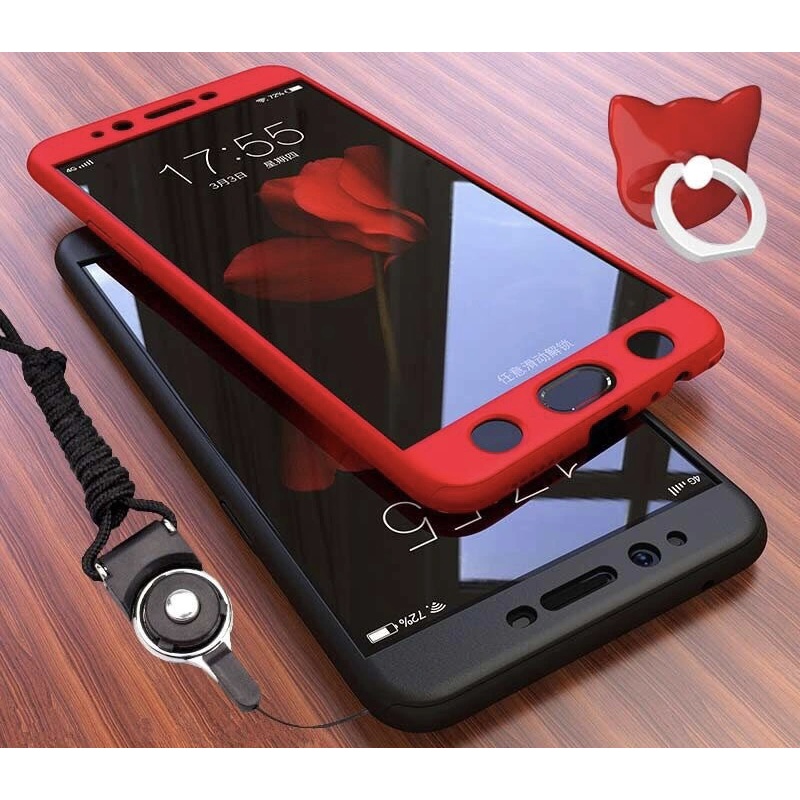 Ốp Điện Thoại Cứng Mỏng Nhẹ Kèm Kính Cường Lực Cho R7 R7S R7 Plus R7 Lite 360