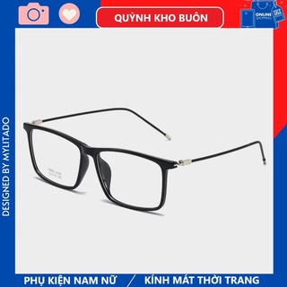 Gọng kính cận nữ nam - Gọng kính mắt giả cận tròng vuông thời trang Hàn Quốc - Q1214