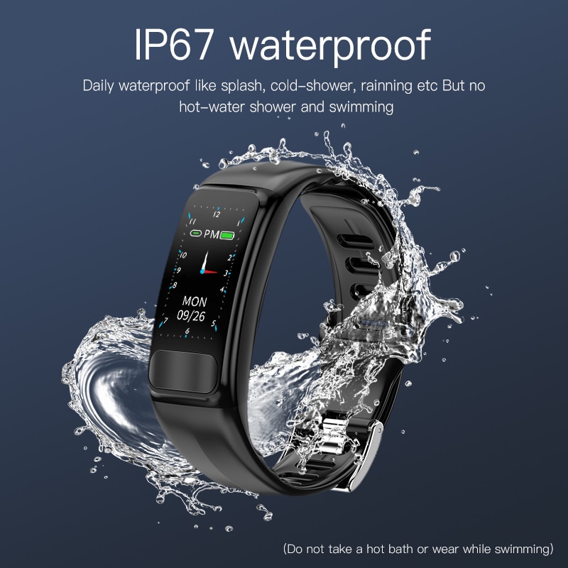 P12 ECG PPG Vòng đeo tay thông minh Máy đo nhịp tim Máy đo nhịp tim Smartband Thể thao IP67 Vòng đeo tay thể dục chống nước