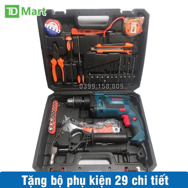 Bộ Máy Khoan Động Lực Bosch 910W tặng kèm 29 chi tiết