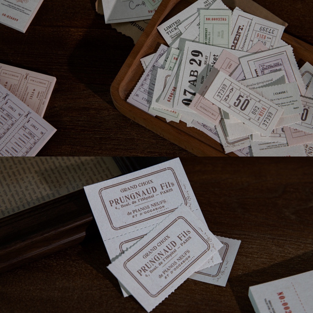 Bộ 40 tấm giấy note giấy ghi chú mẫu vé và phiếu