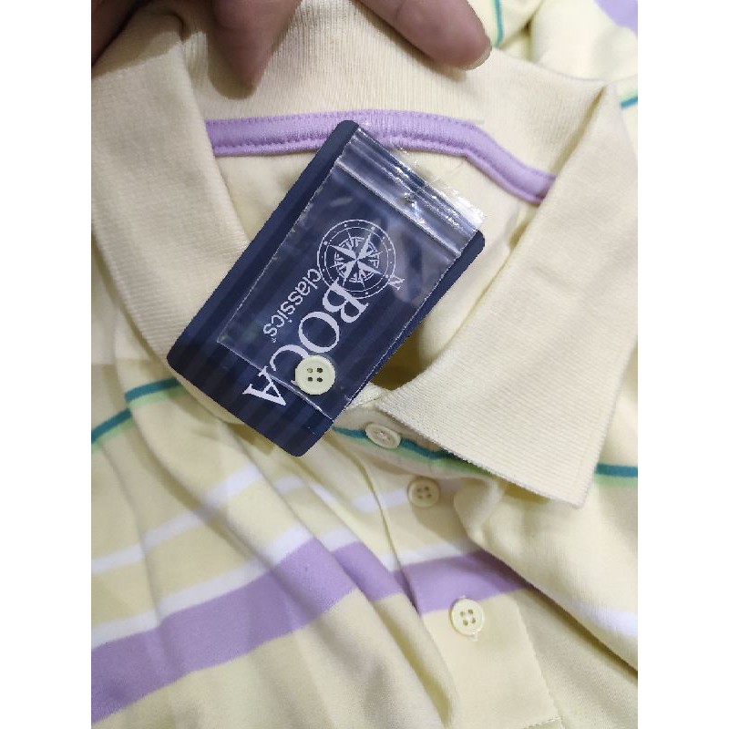 [Auth Thanh Lí Tồn Size]Áo Polo Nam Cao Cấp Boca Classsic Mens Striped Print Polo Shirt | BigBuy360 - bigbuy360.vn