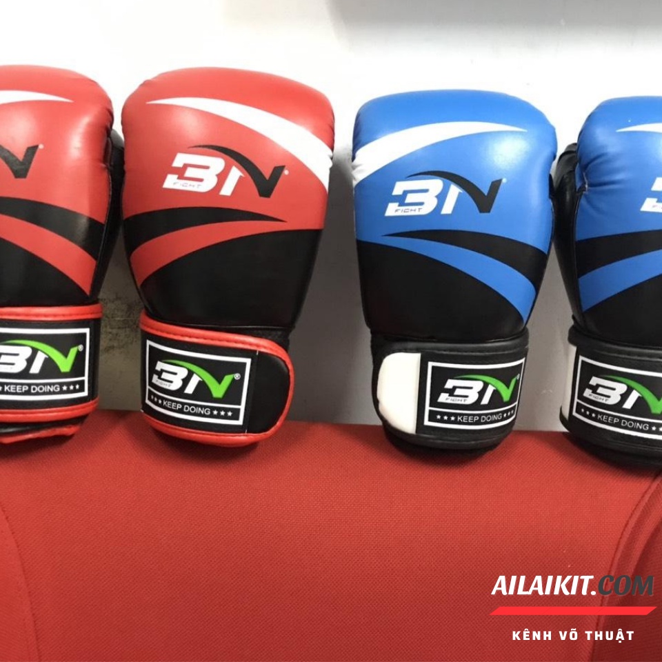 Găng Boxing BN VN size 10oz 12oz Ailaikit ( Vovinam, Cổ Truyền, Muay, Kickboxing)