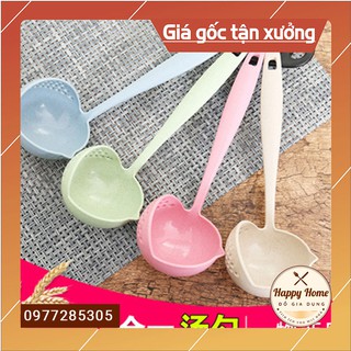 Dụng cụ nhà bếp - Muỗng múc canh, lẩu lúa mạch 2 trong 1 đa năng tiện lợi, giá rẻ