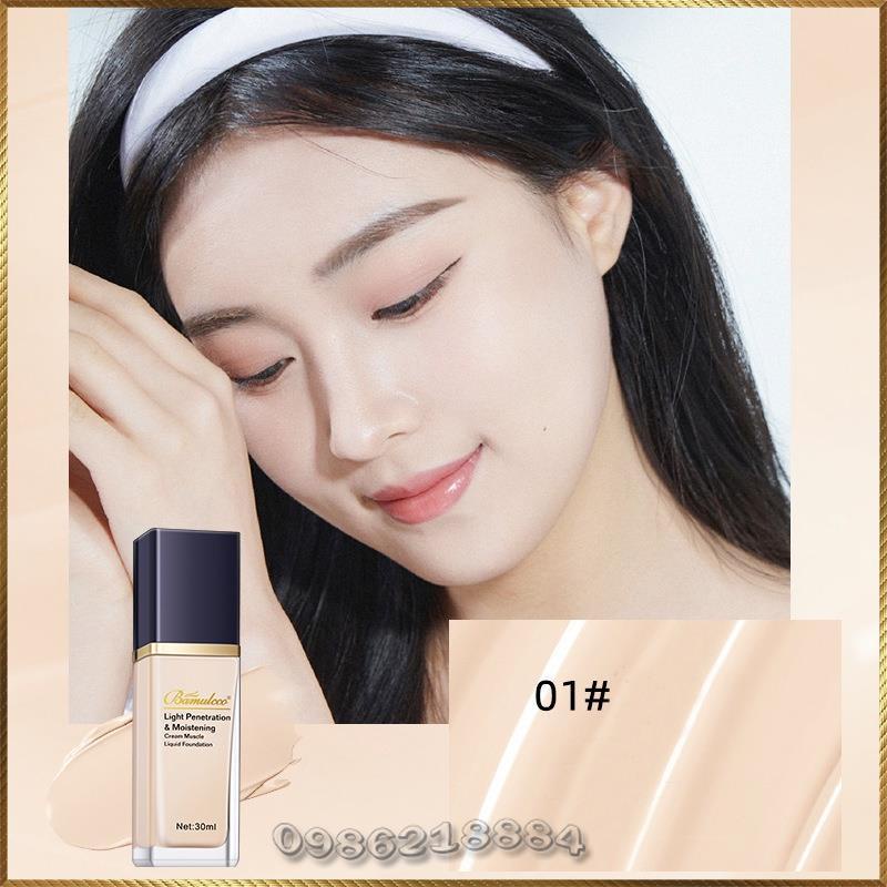 Kem nền che khuyết Bamulcco Liquid Foundation kiểm soát dầu chống thấm lâu trôi B0900