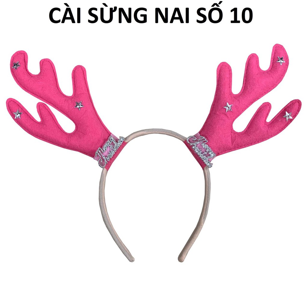 Băng đô cài tóc sừng tuần lộc hóa trang lễ giáng sinh - Phụ kiện hóa trang Noel