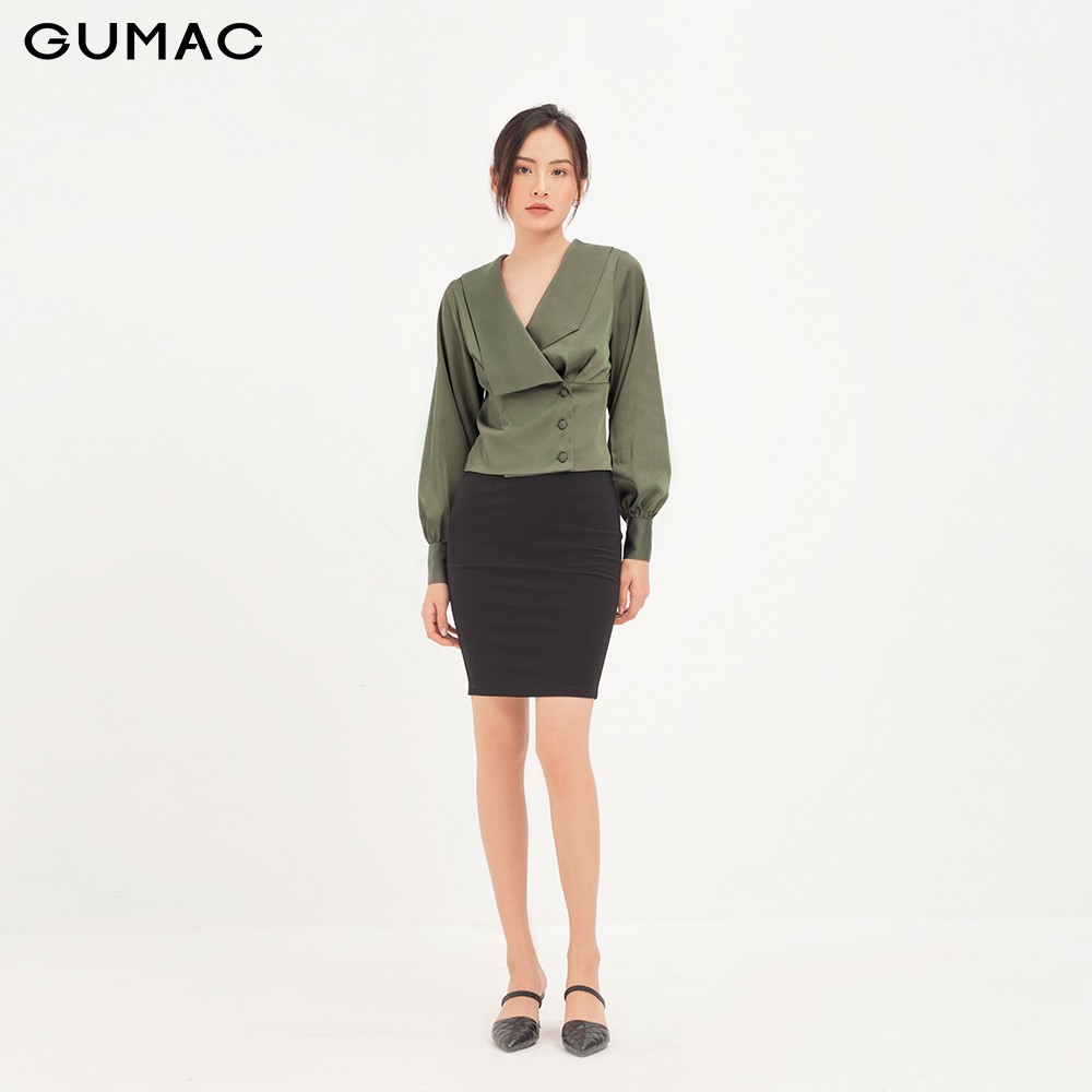 Áo sơ mi nữ đắp chéo cao cấp AVA1229 GUMAC