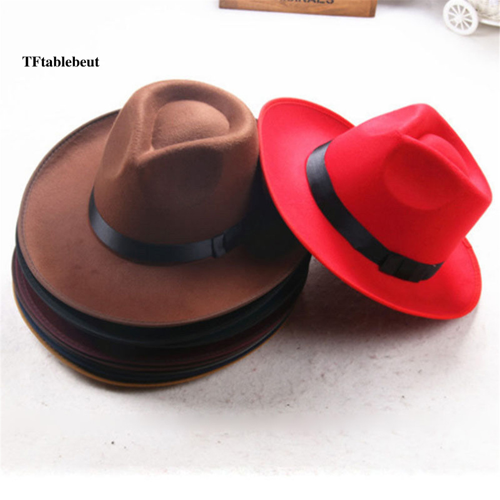 Mũ Fedora Panama Vành Rộng Chống Nắng Phong Cách Vintage Thời Trang Mùa Thu Cho Nam Và Nữ