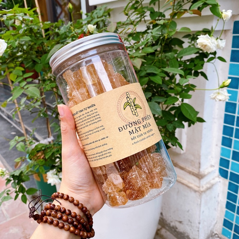 1kg Đường phèn mật mía kết tinh tự nhiên (màu đậm, tảng lớn)