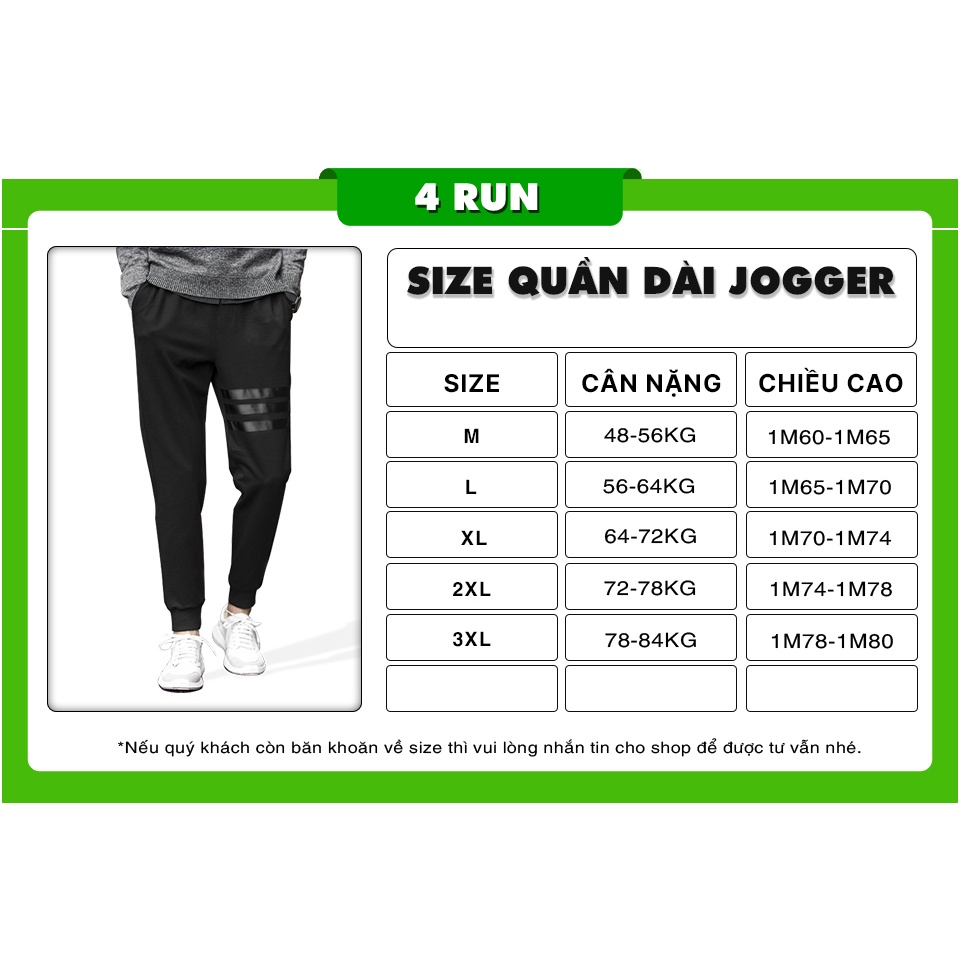 Quần thể thao nam 4RUN mã KC-U dáng quần Jogger nam bó ống Hàn Quốc đẹp vải co dãn dành cho mùa đông
