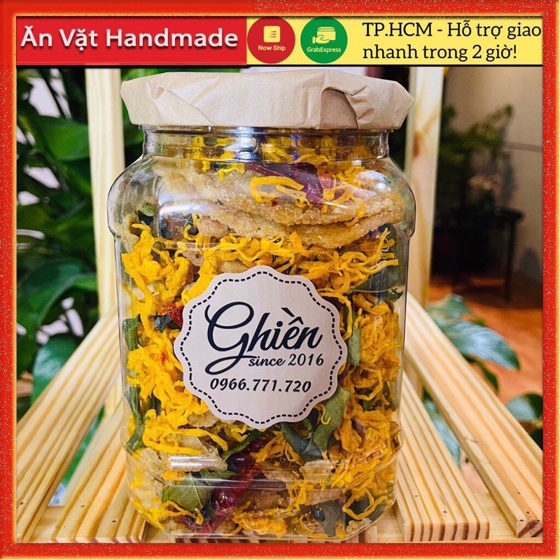 [Mã GROSALEHOT giảm 8% đơn 250K] CƠM CHÁY KHÔ GÀ HŨ 500Gram  (GHIỀN ĂN VẶT)