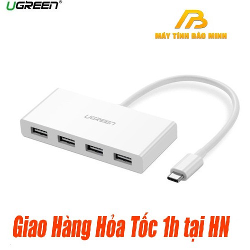 Hub USB Type C to USB 3.0 chia 4 cổng Ugreen 40379 - Hàng Chính hãng