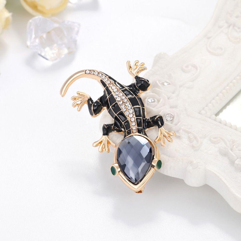 Trâm Cài Áo Hình Thằn Lằn Màu Ngà Dễ Thương Cho Nữ