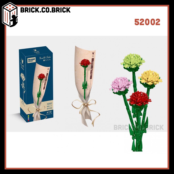 Bộ Sưu Tập Các Loại Hoa Đồ Chơi Lắp Ráp Xếp hình Trang Trí Bình Bông Flower Vase 52001-52018