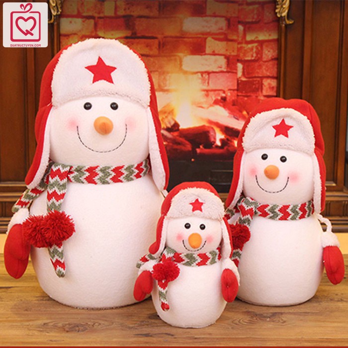 Người tuyết bông giáng sinh trang trí Noel quà tặng noel dễ thương (cao 45cm/ 32cm/ 23cm)