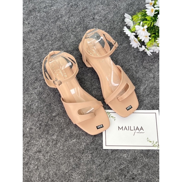 Sandal gót 2 phân MAILIAA quai xỏ ngón bảng