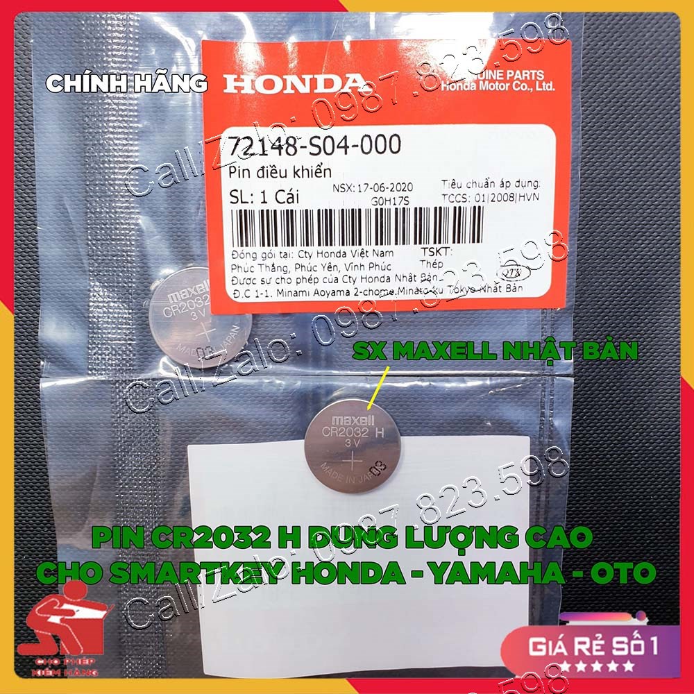 Pin Chìa Khoá Điều Khiển Smartkey Honda Remote SH, VISION, AIRBLADE, LEAD, SH MODE, PCX...