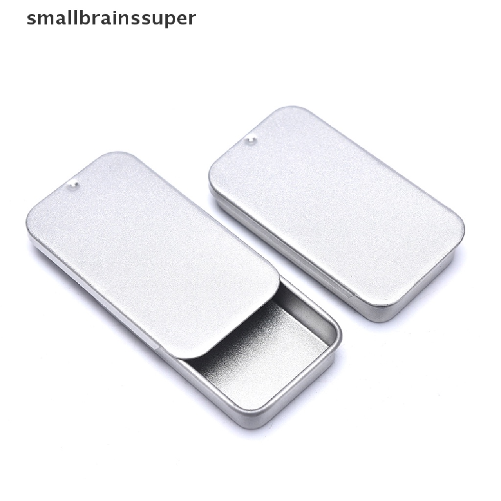 Hộp sắt đựng thuốc/ trang sức nắp trượt tiện lợi chất lượng cao