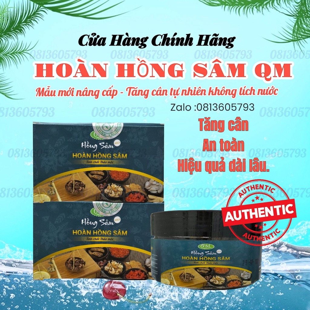 ⚡ CHUẨN CHÍNH HÃNG ⚡ Tăng Cân Hoàn Hồng Sâm QM (Hộp 90Viên Tăng 3-6kg)