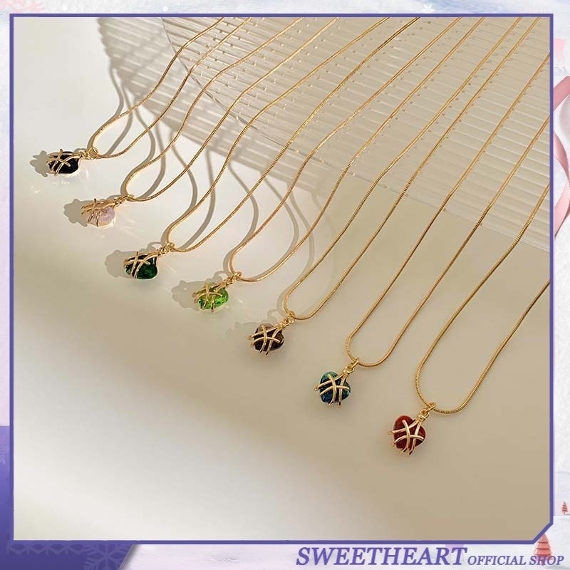 Vòng cổ Mặt Hình Lâu Đài Đính Đá Zircon Tự Nhiên Dành Cho Cặp Đôi