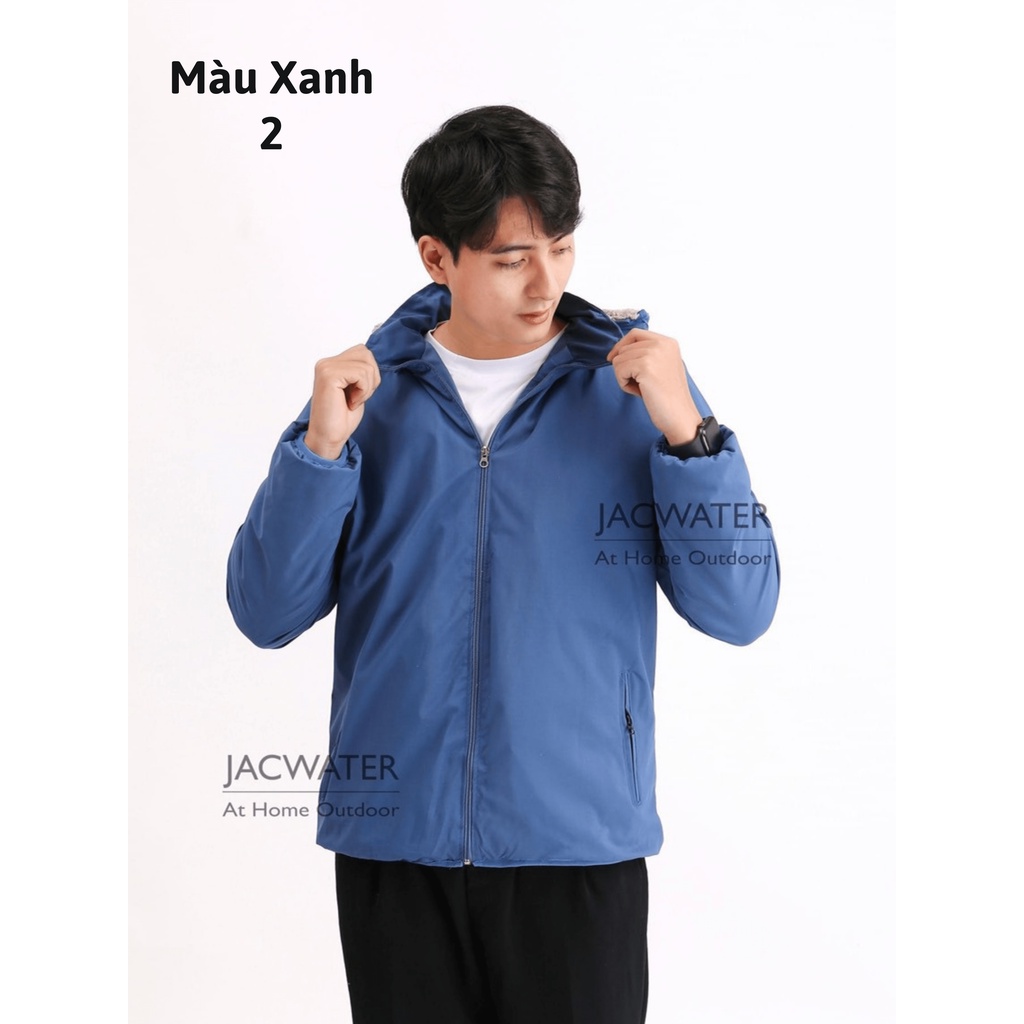 Áo Gió Lót Lông Cừu Vải Format Tráng Bạc
