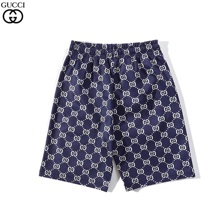 Quần short cotton unisex in họa tiết Gucci thời trang