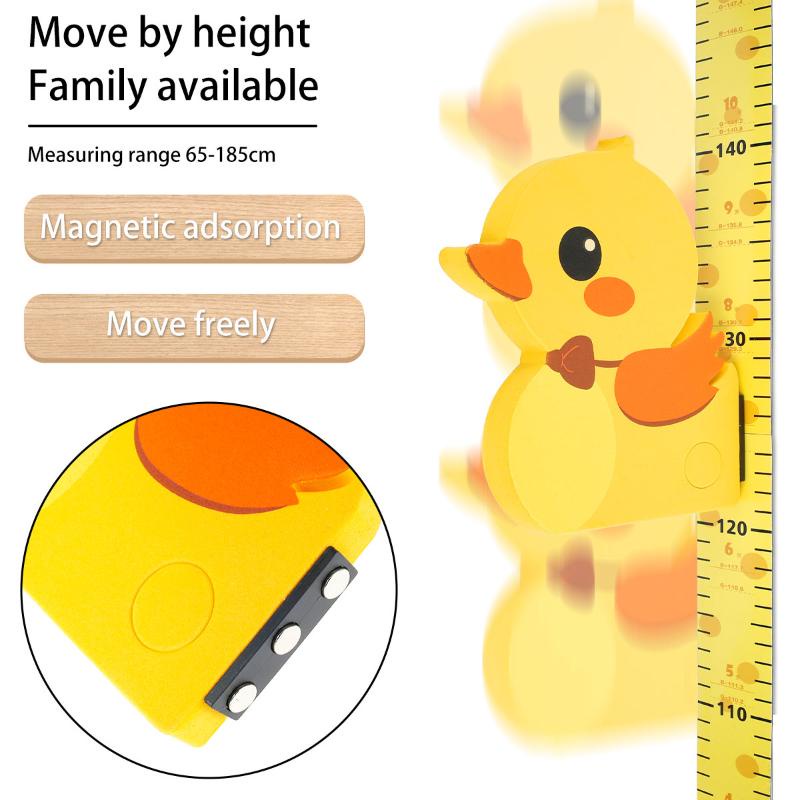 Thước Đo Chiều Cao Từ Tính Gắn Tường Hình Hoạt Hình 65cm-185cm Dành Cho Bé Trai Và Bé Gái