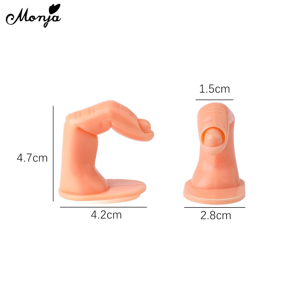 MONJA [Hàng mới về] Bộ 1/2/5 ngón tay giả dùng để luyện tập vẽ móng acrylic tiện lợi