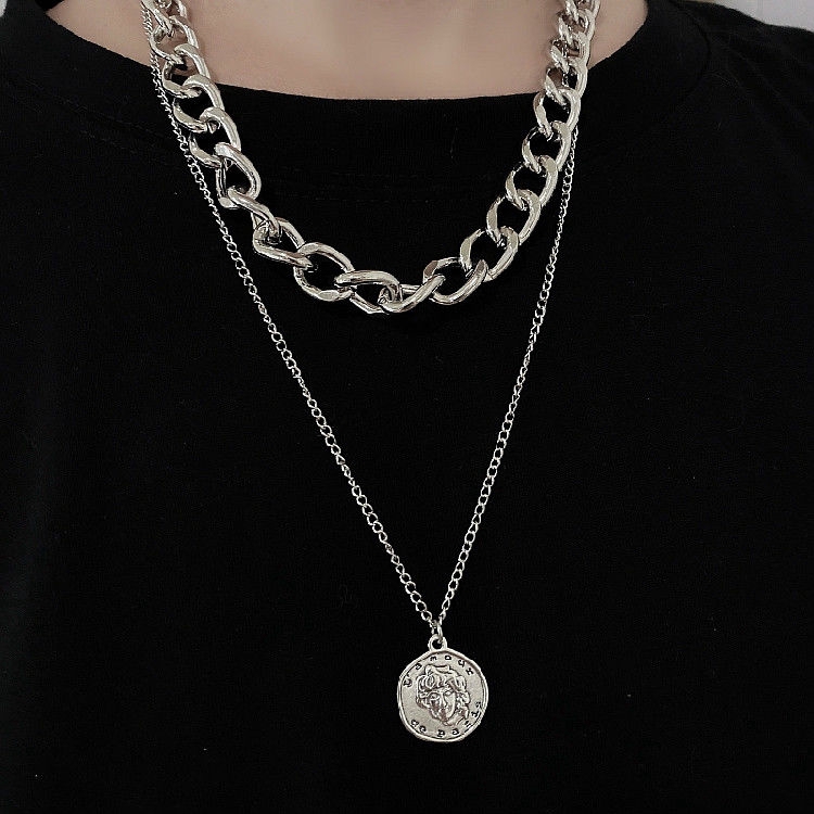 Dây Chuyền Nhiều Lớp Phong Cách Hip Hop Cá Tính