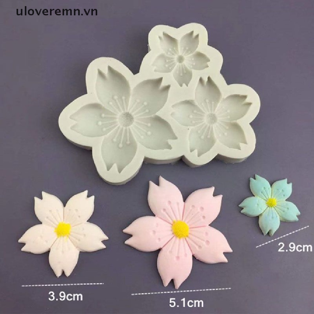 Khuôn Silicone Tạo Hình Hoa Anh Đào Trang Trí Bánh