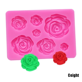Khuôn làm bánh chất liệu silicon tạo hình hoa hồng dễ thương tiện lợi