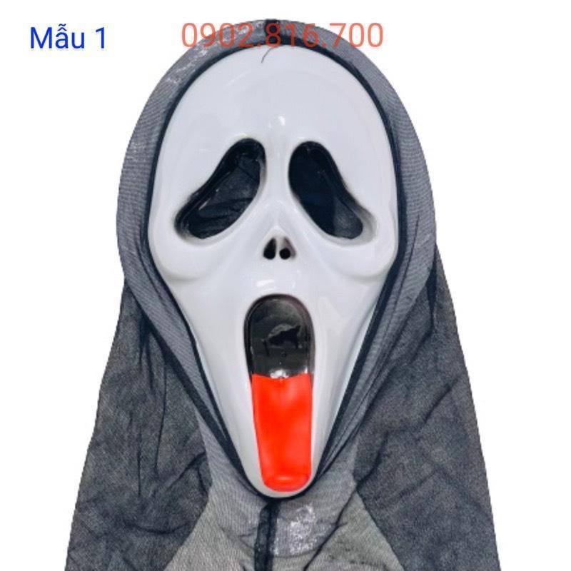 Combo Áo Choàng có nón và găng tay và mặt nạ hình Bộ Xương cho trẻ em người lớn trang phục hóa trang HALLOWEEN