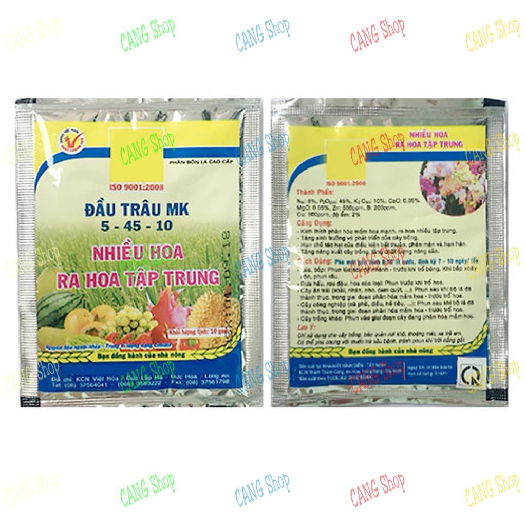 GÓI 10 GRAM - PHÂN BÓN LÁ ĐẦU TRÂU   RA HOA MK 5-45-10 -   SỰ RA HOA CỦA CÂY TRỒNG- TĂNG CƯỜNG NĂNG SUẤT VÀ CHẤT LƯỢNG