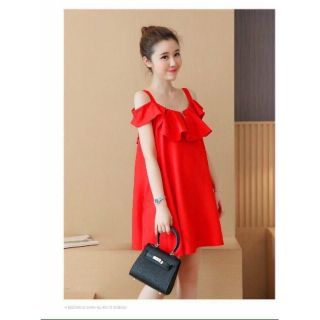 Đầm bầu trễ vai trẻ trung