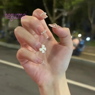 Set 24 móng tay giả đính đá trang trí móng tay thời trang