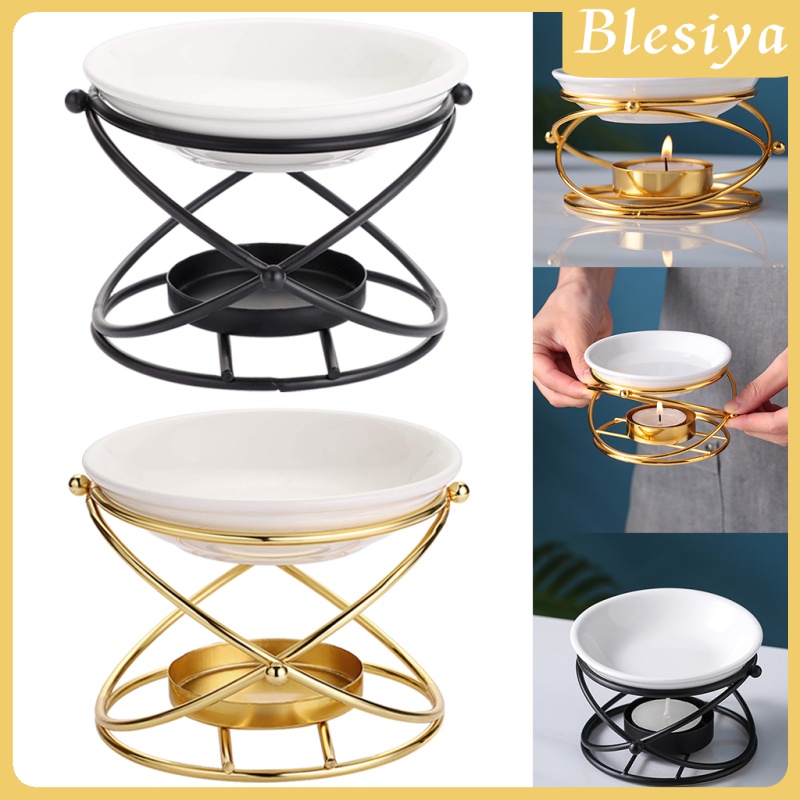 [BLESIYA] Oil Burner Geometric Frame Ceramic Oil Warmer Furnace Yoga Meditation