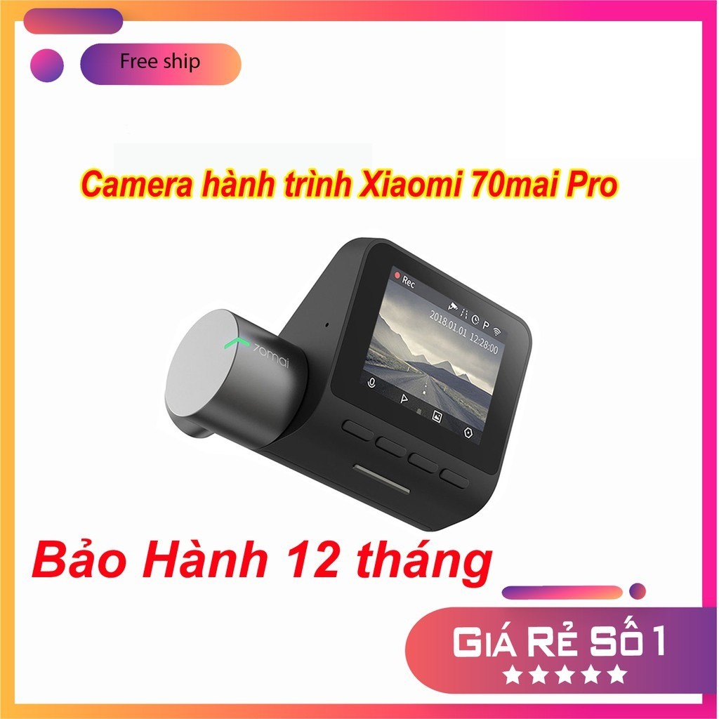 Camera hành trình xiaomi 70mai Dash Camera Pro - Phiên bản nội địa up sang tiếng anh, Bảo hành 1 năm