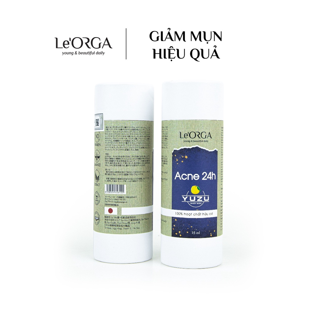 [Mã BMBAU50 giảm 7% đơn 99K] Serum Mụn Le'Orga - Acne 24h Tinh Chất Giảm Mụn Cho Da Dầu Da Nhạy Cảm 15ml