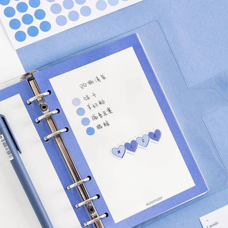 ⭐ iLado ⭐  vỏ trong suốt binder A6 sổ tay tài khoản tay sáng tạo dễ thương vở kẻ ngang sổ ghi chép notebook sổ ghi chép sổ tay ghi chép vở lò xo kẻ ngang sổ lò xo kẻ ngang marker học văn phòng phẩm sổ ghi chú sticker