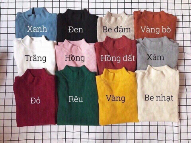 [ BÁN SỈ] ÁO LEN CỔ 3 PHÂN QUẢNG CHÂU