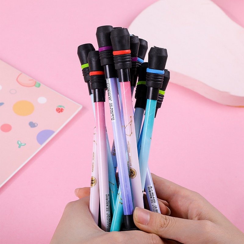 Bút bi quay, bút dạ quang xoay nghệ thuật có đèn LED đổi màu, hình chòm sao cá tính 1 cái