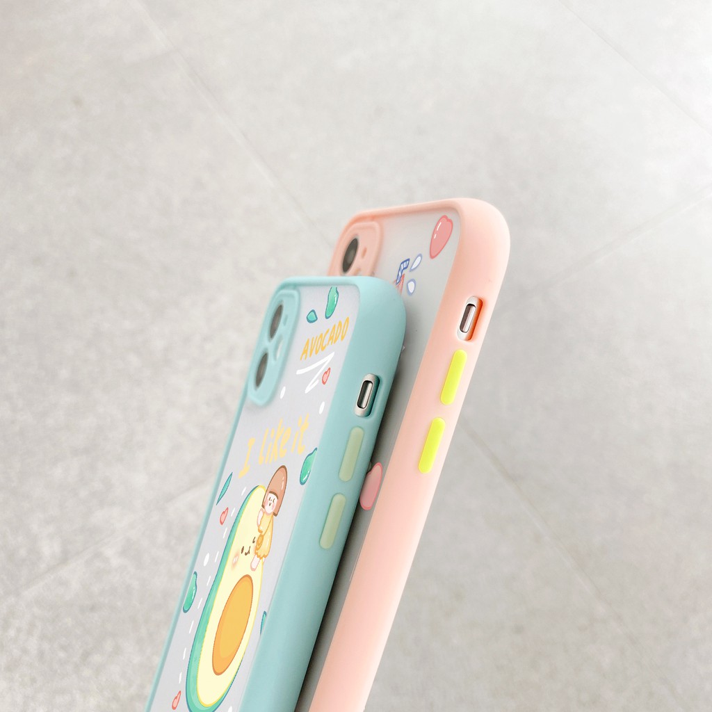 Ốp lưng iphone Yuan Fruit nhám viền nổi 6/6plus/6s/6splus/7/7plus/8/8plus/x/xr/xs/11/12/13/pro/max/plus/promax