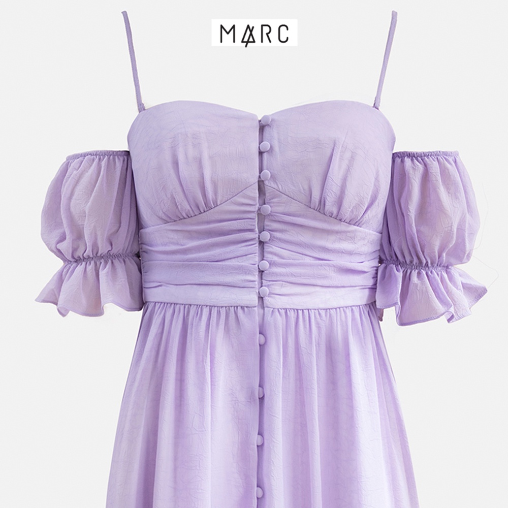 Đầm nữ MARC FASHION 2 dây sheer nhấn tay bèo | BigBuy360 - bigbuy360.vn