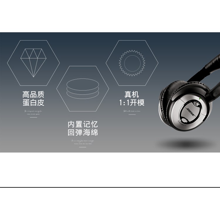 Đệm Mút Tai Nghe Trùm Đầu Dr. Bose Qc25 Qc2 Qc15 Ae2 Chuyên Dụng